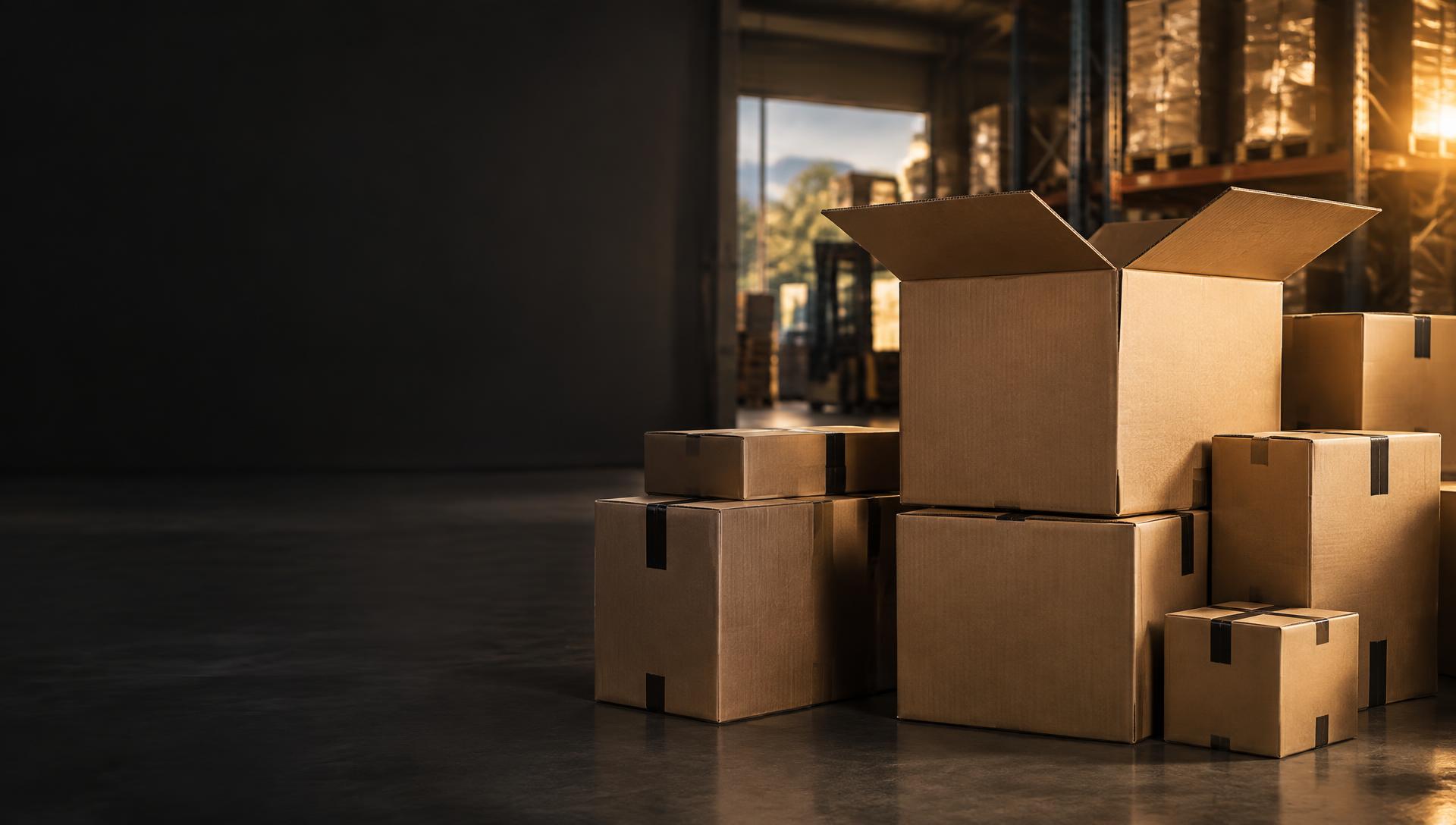 Caixas de papelão para armazenamento e transporte